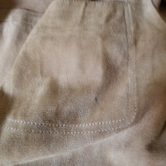 JOY Genuine Leather Camel Cardigan Size L Large - Picture 7 of 14